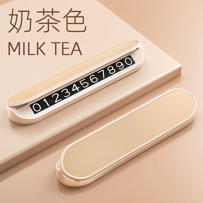 Car moving license plate temporary stop moving license plate instrument panel can hide aluminum alloy car parking number plate