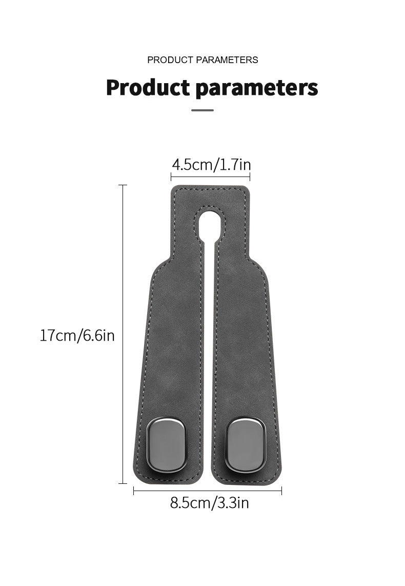 Car hook car seat back storage small hook rear seat headrest multifunctional bracket metal head hook