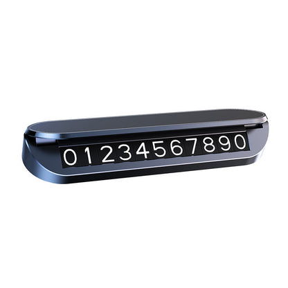 Car moving license plate temporary stop moving license plate instrument panel can hide aluminum alloy car parking number plate