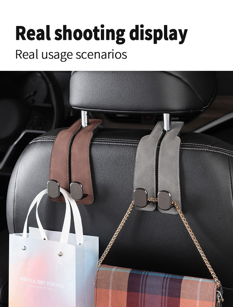 Car hook car seat back storage small hook rear seat headrest multifunctional bracket metal head hook