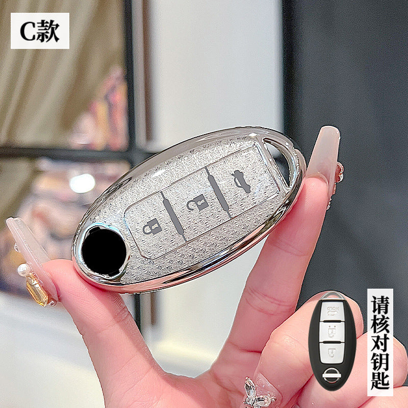 Suitable for Nissan Sylphy Key Set Classic 14 Generation Shell Teana Qashqai Qijun Tiida Jinke Loulan Car Buckle